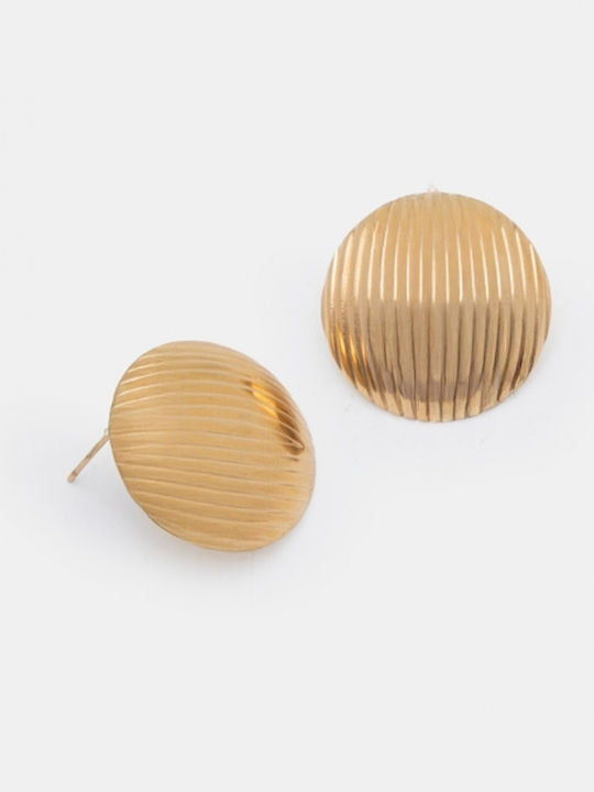 Ohrringe Stecknadelverschluss Rillenmuster 4962209-Gold