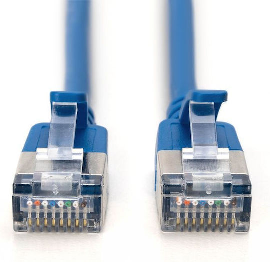 Digitus U/UTP Cat.6a (Gigabit) Мрежов Кабел Ethernet 0.5м Син 10 Бройки