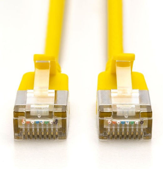 Digitus F/FTP Cat.6a (Gigabit) Мрежов Кабел Ethernet 0.5м Жълт 10 Бройки