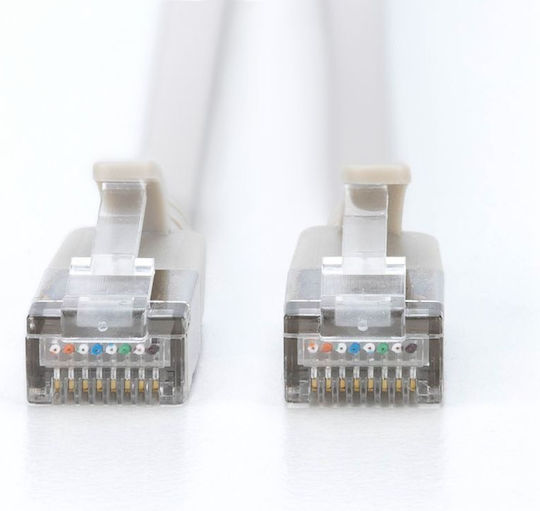 Digitus F/FTP Cat.6a (Gigabit) Мрежов Кабел Ethernet 0.3м Сив 10 Бройки