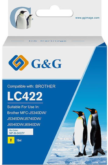 G&G Compatible Inkjet Printer Ink Brother Brother LC422Y 550 Pages Yellow 1 Piece