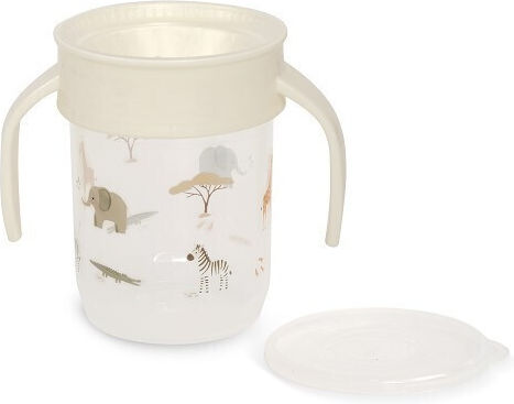 Interbaby Baby Trinklernbecher Kunststoff mit Griffen Beiges für 6m+ 240ml