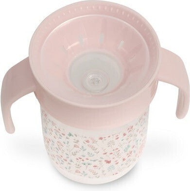 Interbaby Baby Trinklernbecher Kunststoff mit Griffen Rosa für 6m+ 240ml