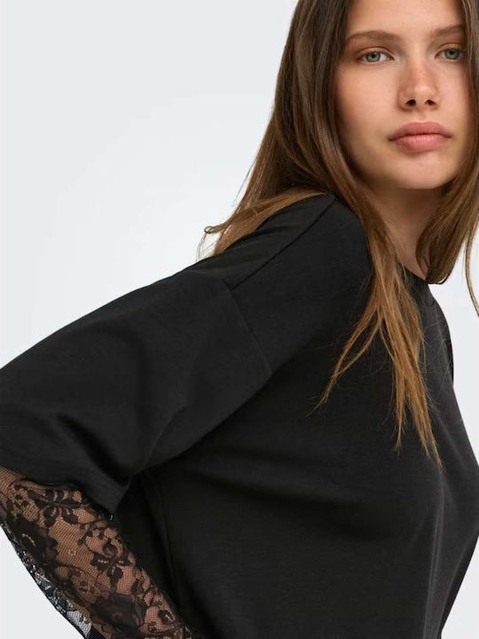 Damen Bluse Langärmelig Schwarz