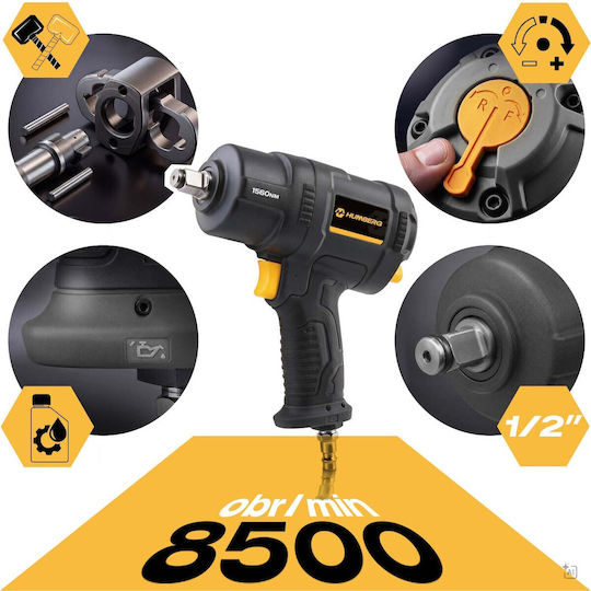 Humberg 526100 Luftschlagschrauber 1/2" mit Maximalem Drehmoment 159,07kgm