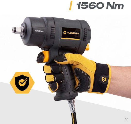 Humberg 526100 Luftschlagschrauber 1/2" mit Maximalem Drehmoment 159,07kgm