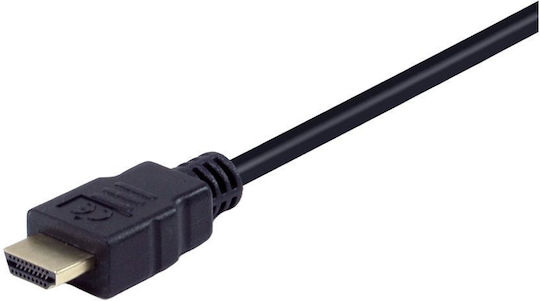 Equip HDMI 2.0 Καλώδιο HDMI male - HDMI male 0.5m Μαύρο