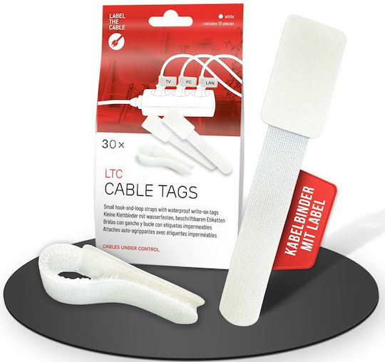 LTC Audio Velcro Kabelbinder in Weißer Farbe (30 Stück)