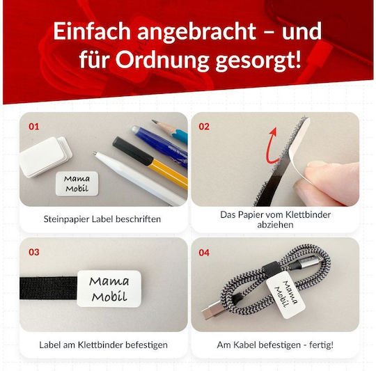 LTC Audio Velcro Kabelbinder in Schwarz Farbe (30 Stück)
