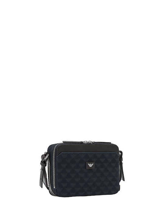 Leather Men's Shoulder / Crossbody Bag Navy Blue