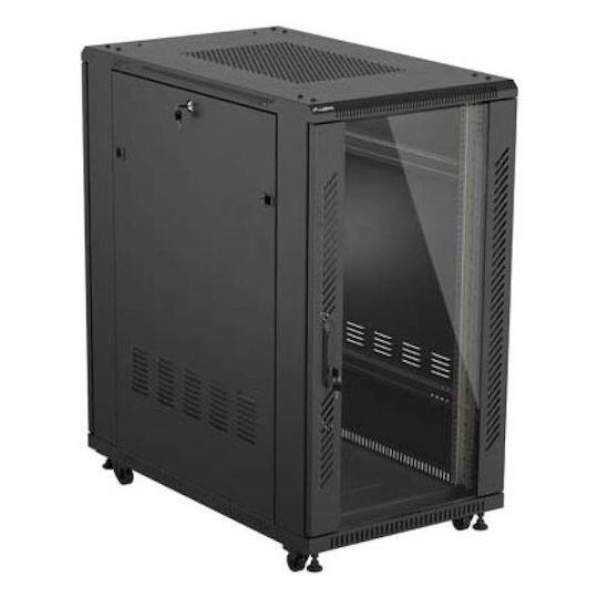Lanberg Подова Rack Кабина 19U 60x100cm Черна FF01-6022-12B