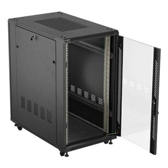 Lanberg Подова Rack Кабина 19U 60x100cm Черна FF01-6022-12B