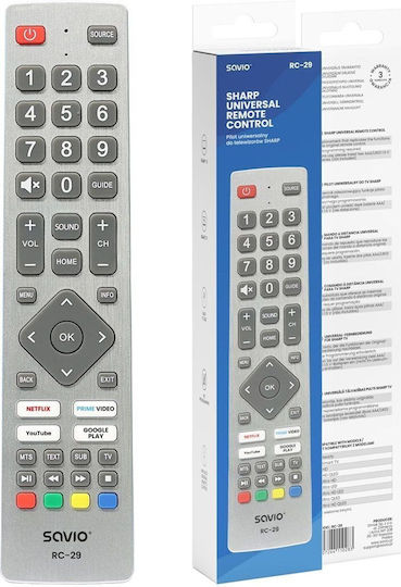Savio Universal Τηλεχειριστήριο για Τηλεοράσεις Sharp