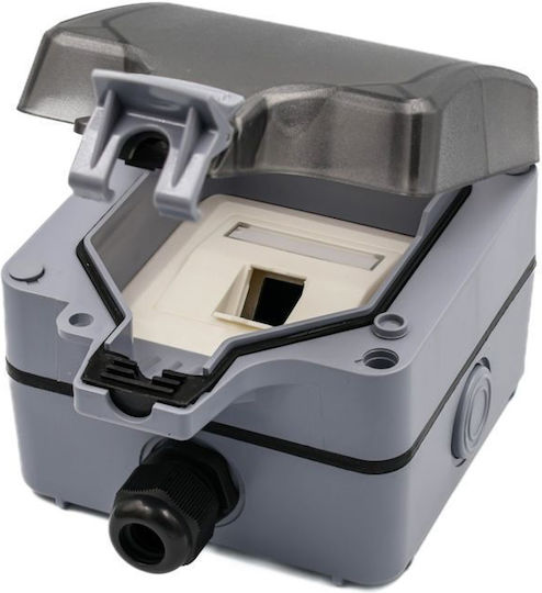 Equip Aufputzdose 1-Port Keystone Ohne Abschirmung Außen Grau
