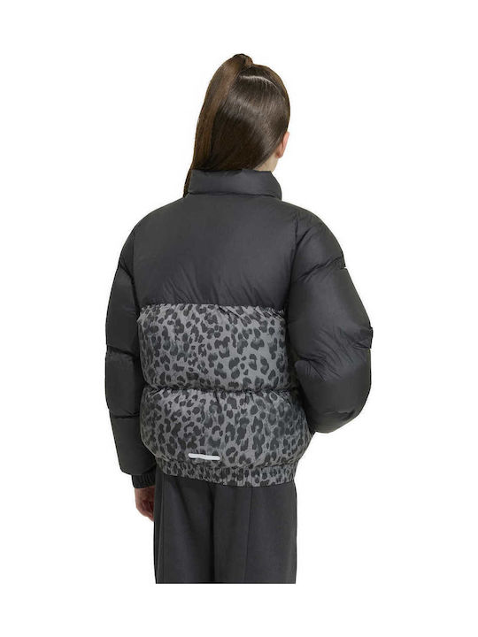 Jachetă pentru copii sport scurtă Black/animal Print