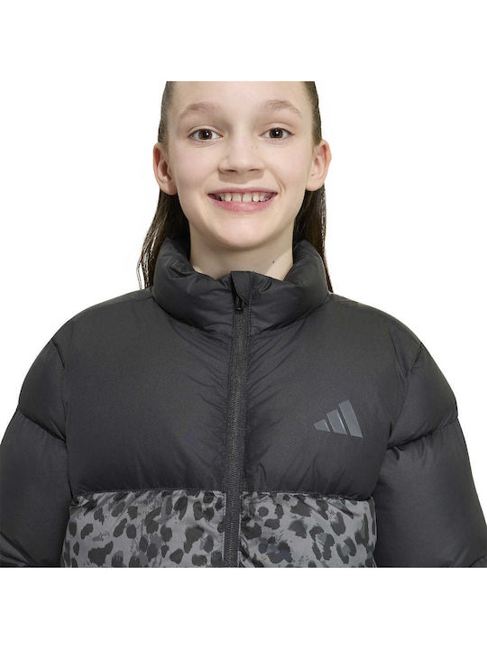 Jachetă pentru copii sport scurtă Black/animal Print
