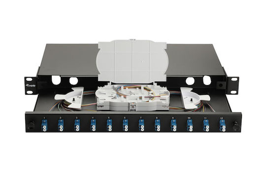 Equip Lwl-Spleißkasten 12-Port Lc-Duplex Os2 1u Komplett Schwarz