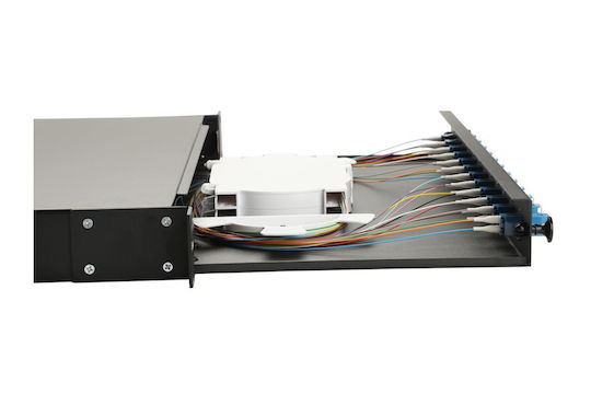 Equip Lwl-Spleißkasten 12-Port Lc-Duplex Os2 1u Komplett Schwarz