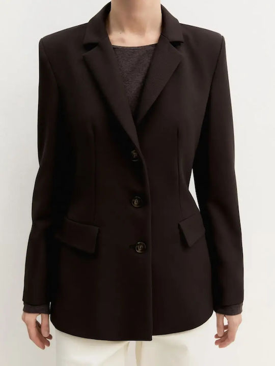 Women's Dark Brown Suit in Regular Fit