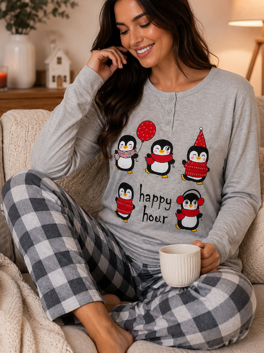 Cool Set de pijamale de vară pentru femei Gri