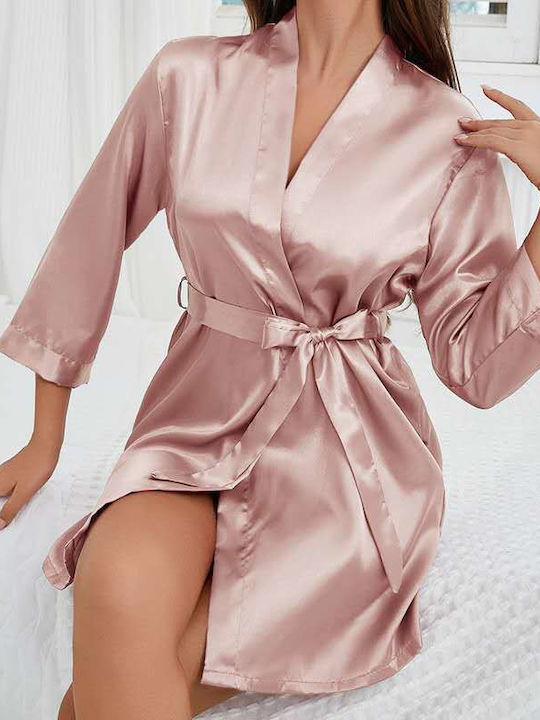 Intimonna Sommer Damen Schlafanzug Rosa