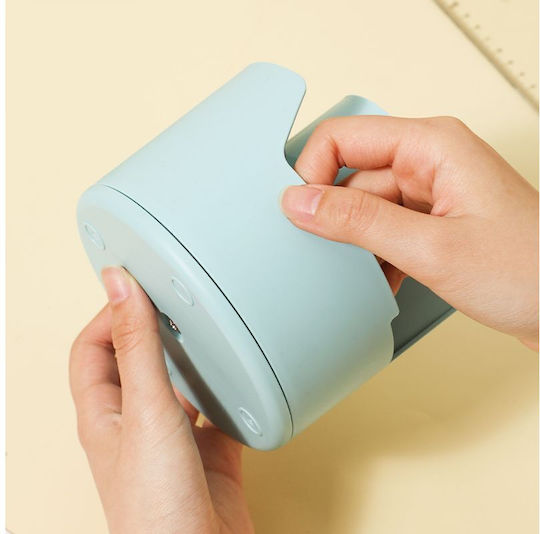 Deli Pen Holder Longreen 12x12x11 Cm Light Blue