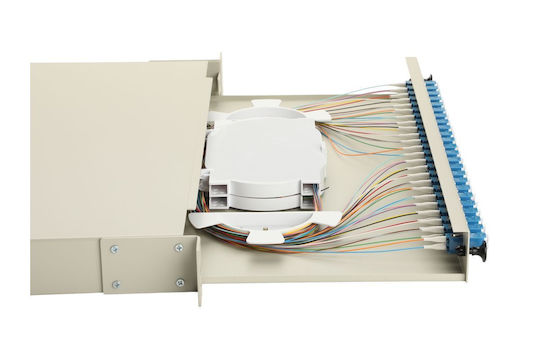 Equip Patch Panel Für Optische Fasern 1u 24 Steckdosen Lc-duplex Os2 Vollständig Graue