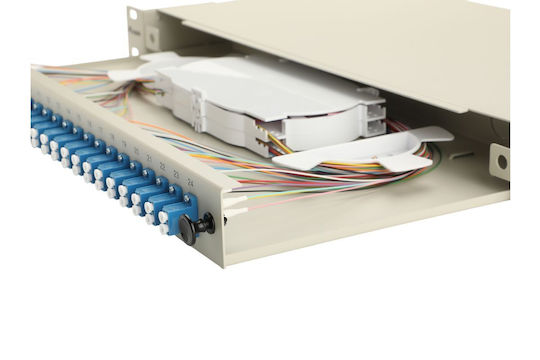 Equip Patch Panel Für Optische Fasern 1u 24 Steckdosen Lc-duplex Os2 Vollständig Graue