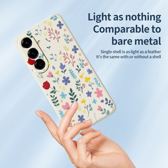 Painted Flowers Silicone Case Purple Samsung Galaxy A27 5g