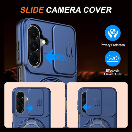 Sliding Cover Hard Case Ring Blue Samsung Galaxy A27 5G