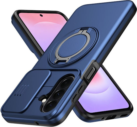 Sliding Cover Hard Case Ring Blue Samsung Galaxy A27 5G