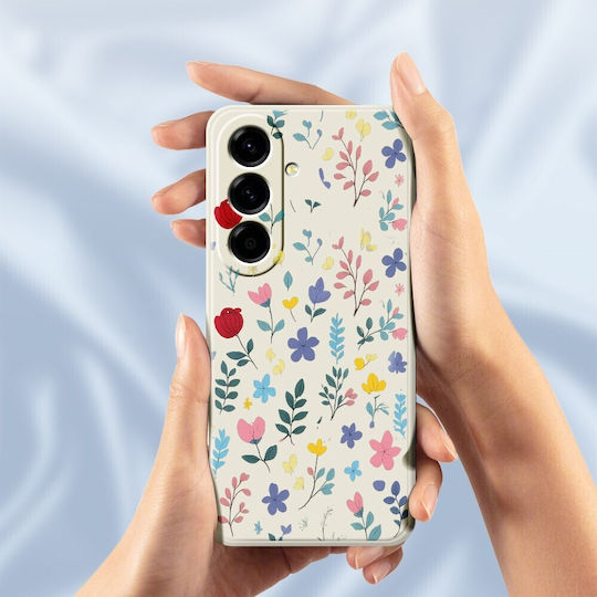 Painted Flowers Silicone Case Black Samsung Galaxy A27 5g