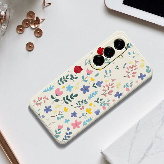 Painted Flowers Silicone Case Black Samsung Galaxy A27 5g