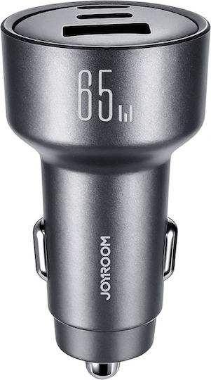 Joyroom Jr-ccn19 65w 3-in-1 Автомобилно зарядно устройство Тъмносив 6942712402007
