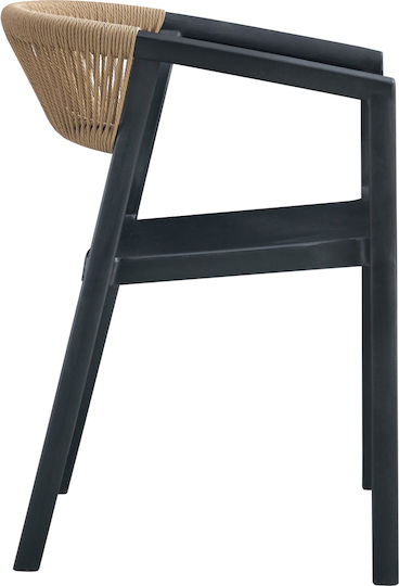 Gartenstühle Polypropylen Alkis Schwarze 56x53x75,5cm