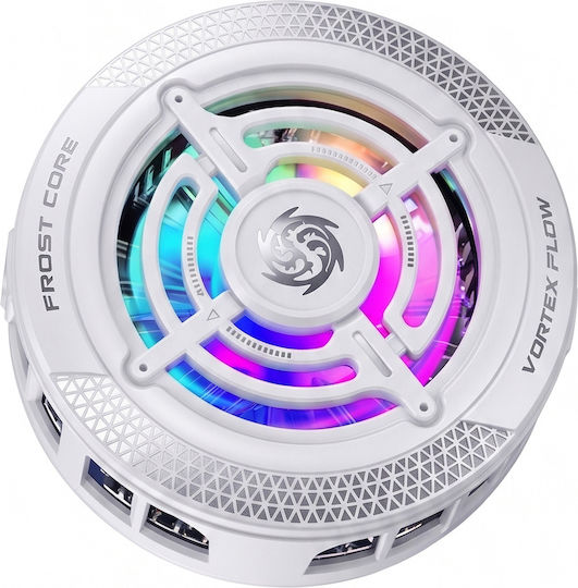 Avizar Backlit Magnetic Smartphone Cooler Removable Clip White