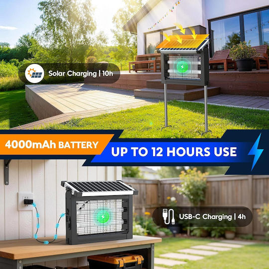 Lampa Solar Bugg Zapper with High Voltage Grid