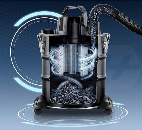 Humberg Σκούπα Στάχτης 1000W με Κάδο 18lt
