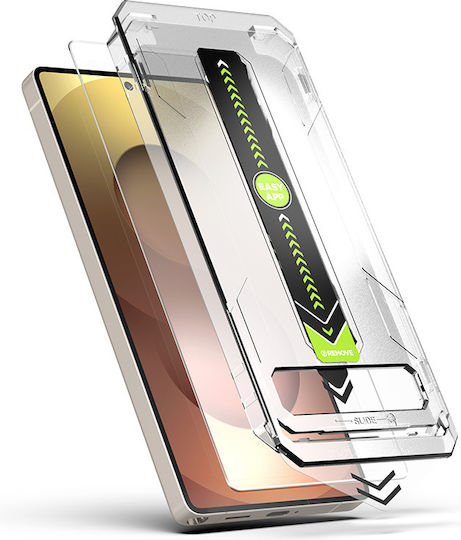 Techsuit Съвместим С Отпечатък На Пръст Titanglass Crystalhd Samsung Galaxy S24 Fe A56 5g Прозрачен