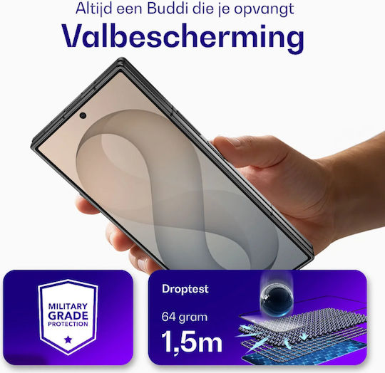 Tempered Glass Compatible with Samsung Galaxy Z Fold8 Ultra Buddi Easy Fit Full Face Scratch Resistant Protective Glass for External Screen 2 Pieces Black