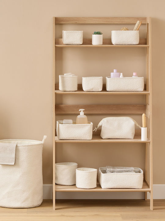 5Five Set of Fabric Collapsible Laundry Baskets 56lt 38.5x38.5x53cm White