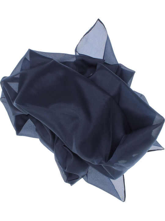 ButicCochet Damen Seiden Schal Navy Blau