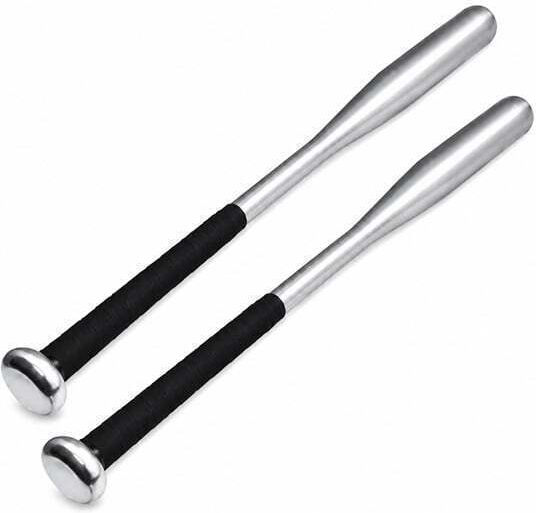 Set Two Depox Aluminum Baseball Bats 63 Cm Silver