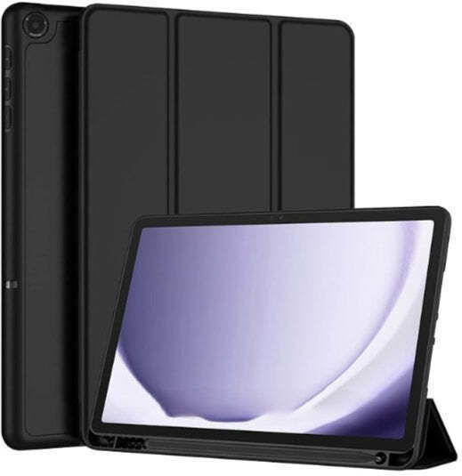 Smart Tri-fold Flip Case Pencil Holder Samsung Galaxy Tab A9 8.7" Black