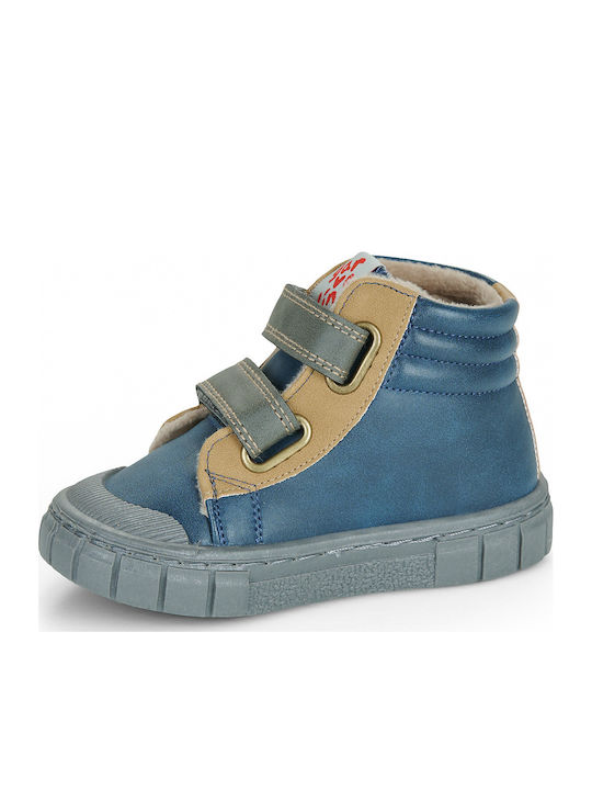 Kids Ankle Boots with Hoop & Loop Closure Multicolour
