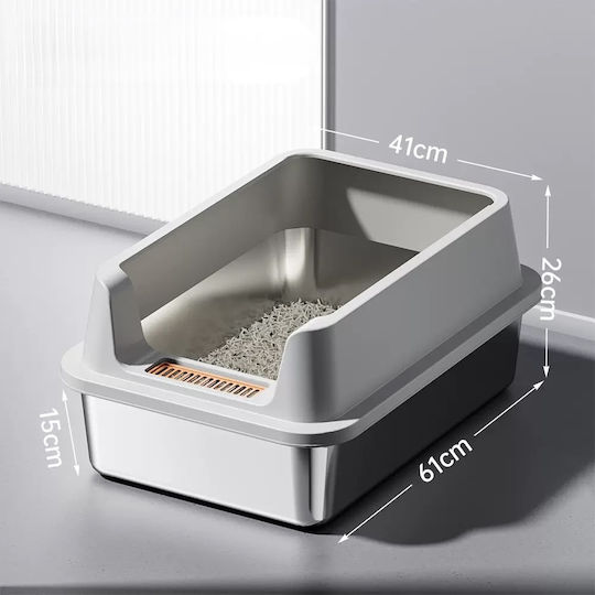 Pet's Choice Cat Toilet Grey W60 x D40 x H27cm