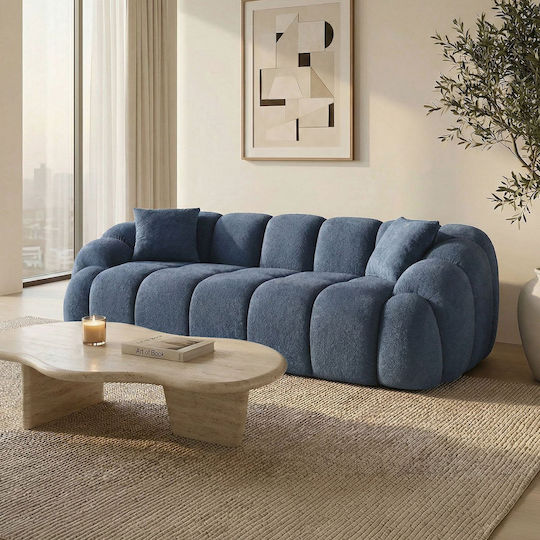 Octavio Τριθέσιος Καναπές Navy Blue 233x80x70εκ.
