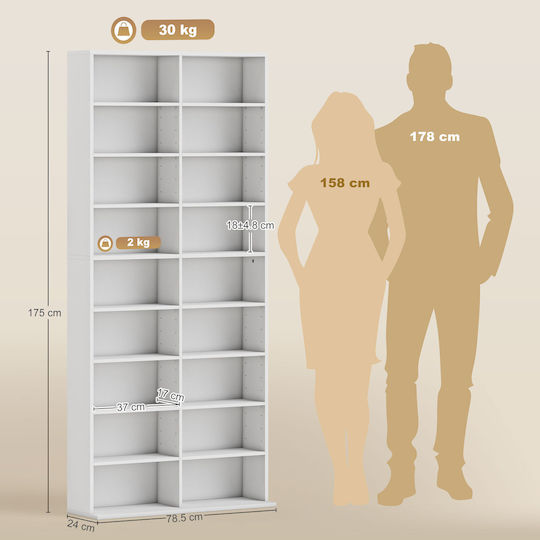 HomCom Θήκη 640 CD 78.5x24x175cm