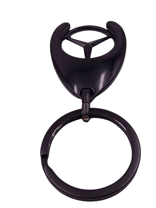Set 2 Brelocuri Mercedes-Benz Metalice Design Elegant Inele Pentru Chei Aurii Negre 7,5 Cm/9 Cm