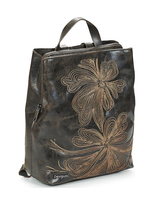 Sumy Set Knitted Women's Backpack Bag Brown